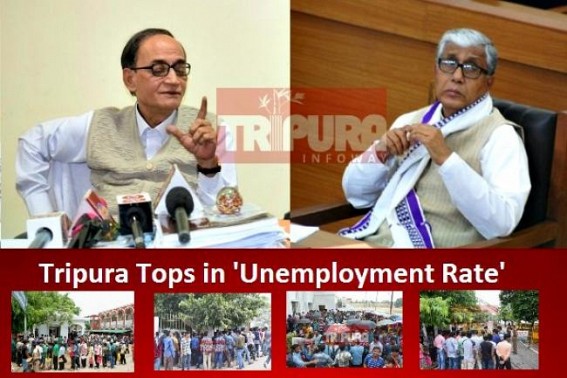 Before TRBT formation, intentional cancellation of August month's TET Exam was a Cruel Joke on 8 lakhs unemployed youths : Teacher Crisis shown at SC totally Fabricated ! Tripura tops in Unemployment Rate Before TRBT formation, intentional cancellation of August month's TET Exam was a Cruel Joke on 8 lakhs unemployed youths : Teacher Crisis shown at SC totally Fabricated ! Tripura tops in Unemployment Rate